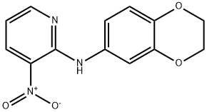 N-(2,3-dihydro-1,4-benzodioxin-6-yl)-3-nitropyridin-2-amine 구조식 이미지