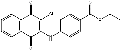 ethyl 4-[(3-chloro-1,4-dioxonaphthalen-2-yl)amino]benzoate Structure