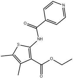 ethyl 4,5-dimethyl-2-(pyridine-4-carbonylamino)thiophene-3-carboxylate Structure