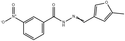 N-[(E)-(5-methylfuran-3-yl)methylideneamino]-3-nitrobenzamide 구조식 이미지