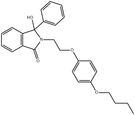 2-[2-(4-butoxyphenoxy)ethyl]-3-hydroxy-3-phenylisoindol-1-one Structure