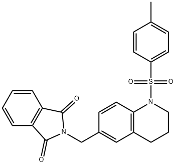 2-[[1-(4-methylphenyl)sulfonyl-3,4-dihydro-2H-quinolin-6-yl]methyl]isoindole-1,3-dione 구조식 이미지