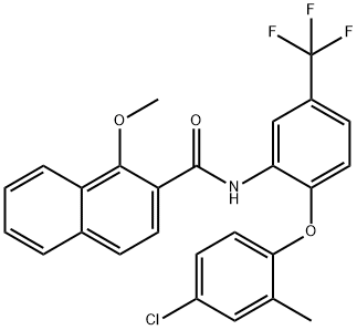 N-[2-(4-chloro-2-methylphenoxy)-5-(trifluoromethyl)phenyl]-1-methoxynaphthalene-2-carboxamide Structure