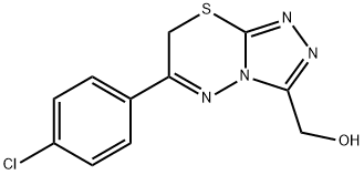 [6-(4-chlorophenyl)-7H-[1,2,4]triazolo[3,4-b][1,3,4]thiadiazin-3-yl]methanol 구조식 이미지