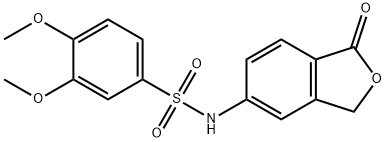 3,4-dimethoxy-N-(1-oxo-3H-2-benzofuran-5-yl)benzenesulfonamide 구조식 이미지