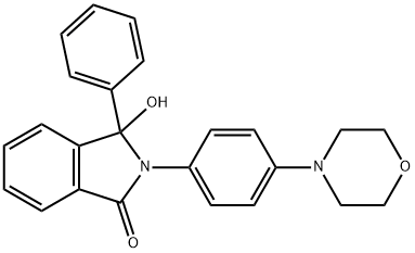 3-hydroxy-2-(4-morpholin-4-ylphenyl)-3-phenylisoindol-1-one 구조식 이미지