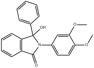 2-(3,4-dimethoxyphenyl)-3-hydroxy-3-phenylisoindol-1-one 구조식 이미지