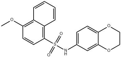 N-(2,3-dihydro-1,4-benzodioxin-6-yl)-4-methoxynaphthalene-1-sulfonamide Structure