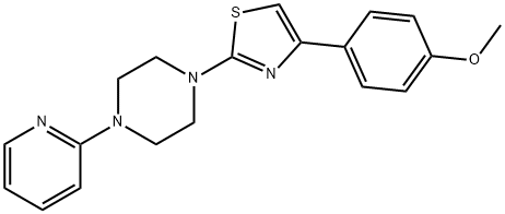 4-(4-methoxyphenyl)-2-(4-pyridin-2-ylpiperazin-1-yl)-1,3-thiazole 구조식 이미지