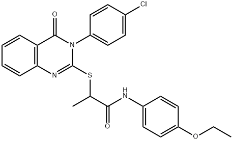 2-[3-(4-chlorophenyl)-4-oxoquinazolin-2-yl]sulfanyl-N-(4-ethoxyphenyl)propanamide 구조식 이미지