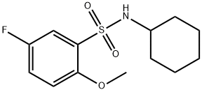 N-cyclohexyl-5-fluoro-2-methoxybenzenesulfonamide 구조식 이미지