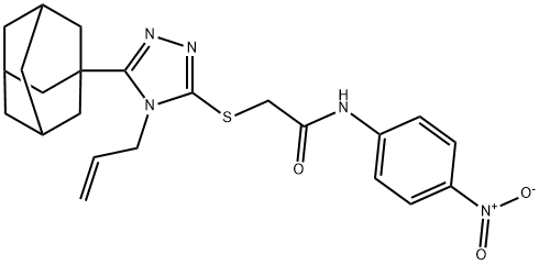 2-[[5-(1-adamantyl)-4-prop-2-enyl-1,2,4-triazol-3-yl]sulfanyl]-N-(4-nitrophenyl)acetamide Structure