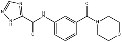 N-[3-(morpholine-4-carbonyl)phenyl]-1H-1,2,4-triazole-5-carboxamide Structure
