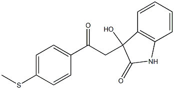 3-hydroxy-3-[2-(4-methylsulfanylphenyl)-2-oxoethyl]-1H-indol-2-one Structure