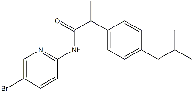 N-(5-bromopyridin-2-yl)-2-[4-(2-methylpropyl)phenyl]propanamide Structure