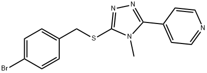 4-[5-[(4-bromophenyl)methylsulfanyl]-4-methyl-1,2,4-triazol-3-yl]pyridine Structure