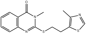 3-methyl-2-[2-(4-methyl-1,3-thiazol-5-yl)ethylsulfanyl]quinazolin-4-one Structure