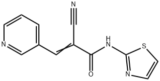 (E)-2-cyano-3-pyridin-3-yl-N-(1,3-thiazol-2-yl)prop-2-enamide 구조식 이미지