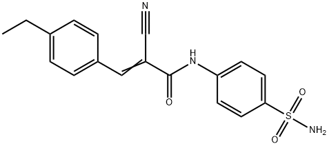 (E)-2-cyano-3-(4-ethylphenyl)-N-(4-sulfamoylphenyl)prop-2-enamide Structure