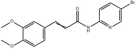 (E)-N-(5-bromopyridin-2-yl)-3-(3,4-dimethoxyphenyl)prop-2-enamide 구조식 이미지