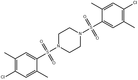 1,4-bis[(4-chloro-2,5-dimethylphenyl)sulfonyl]piperazine 구조식 이미지