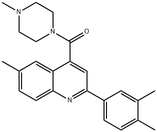 [2-(3,4-dimethylphenyl)-6-methylquinolin-4-yl]-(4-methylpiperazin-1-yl)methanone Structure