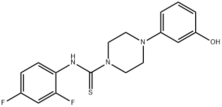 N-(2,4-difluorophenyl)-4-(3-hydroxyphenyl)piperazine-1-carbothioamide Structure