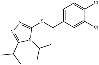 3-[(3,4-dichlorophenyl)methylsulfanyl]-4,5-di(propan-2-yl)-1,2,4-triazole 구조식 이미지