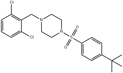 1-(4-tert-butylphenyl)sulfonyl-4-[(2,6-dichlorophenyl)methyl]piperazine Structure