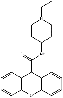 N-(1-ethylpiperidin-4-yl)-9H-xanthene-9-carboxamide 구조식 이미지