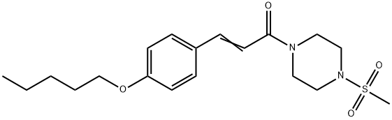 (E)-1-(4-methylsulfonylpiperazin-1-yl)-3-(4-pentoxyphenyl)prop-2-en-1-one Structure