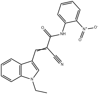 (E)-2-cyano-3-(1-ethylindol-3-yl)-N-(2-nitrophenyl)prop-2-enamide Structure