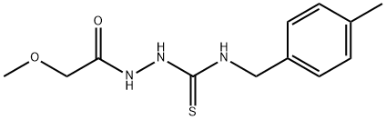 1-[(2-methoxyacetyl)amino]-3-[(4-methylphenyl)methyl]thiourea Structure