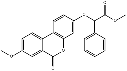 methyl 2-(8-methoxy-6-oxobenzo[c]chromen-3-yl)oxy-2-phenylacetate 구조식 이미지