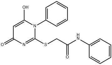 2-(6-hydroxy-4-oxo-1-phenylpyrimidin-2-yl)sulfanyl-N-phenylacetamide Structure