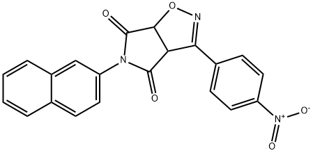 5-naphthalen-2-yl-3-(4-nitrophenyl)-3a,6a-dihydropyrrolo[3,4-d][1,2]oxazole-4,6-dione 구조식 이미지