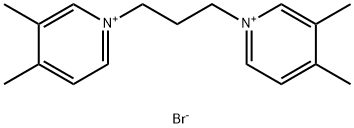 1-[3-(3,4-dimethylpyridin-1-ium-1-yl)propyl]-3,4-dimethylpyridin-1-ium dibromide 구조식 이미지