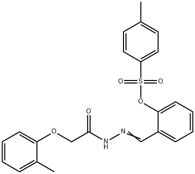 [2-[(E)-[[2-(2-methylphenoxy)acetyl]hydrazinylidene]methyl]phenyl] 4-methylbenzenesulfonate Structure