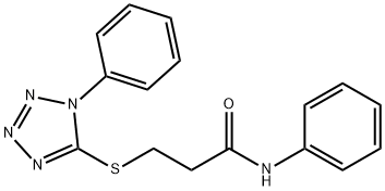 N-phenyl-3-(1-phenyltetrazol-5-yl)sulfanylpropanamide 구조식 이미지