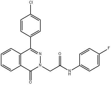 2-[4-(4-chlorophenyl)-1-oxophthalazin-2-yl]-N-(4-fluorophenyl)acetamide 구조식 이미지