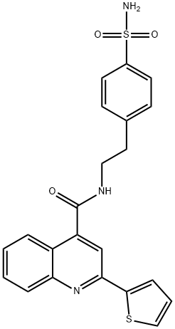 N-[2-(4-sulfamoylphenyl)ethyl]-2-thiophen-2-ylquinoline-4-carboxamide Structure