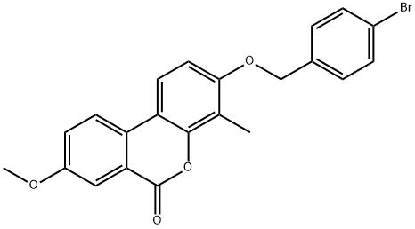 3-[(4-bromophenyl)methoxy]-8-methoxy-4-methylbenzo[c]chromen-6-one 구조식 이미지