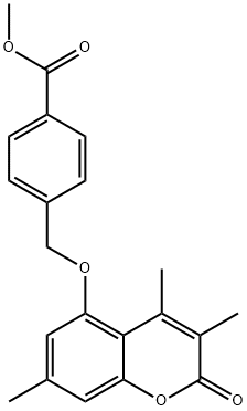 methyl 4-[(3,4,7-trimethyl-2-oxochromen-5-yl)oxymethyl]benzoate Structure