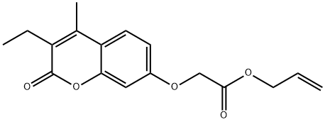 prop-2-enyl 2-(3-ethyl-4-methyl-2-oxochromen-7-yl)oxyacetate 구조식 이미지