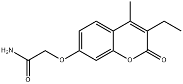 2-(3-ethyl-4-methyl-2-oxochromen-7-yl)oxyacetamide 구조식 이미지