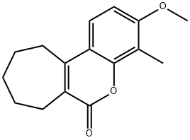 3-methoxy-4-methyl-8,9,10,11-tetrahydro-7H-cyclohepta[c]chromen-6-one 구조식 이미지