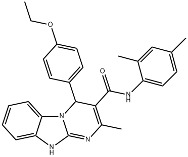 N-(2,4-dimethylphenyl)-4-(4-ethoxyphenyl)-2-methyl-1,4-dihydropyrimido[1,2-a]benzimidazole-3-carboxamide 구조식 이미지