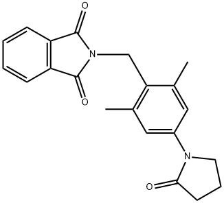 2-[[2,6-dimethyl-4-(2-oxopyrrolidin-1-yl)phenyl]methyl]isoindole-1,3-dione 구조식 이미지