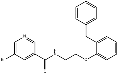 N-[2-(2-benzylphenoxy)ethyl]-5-bromopyridine-3-carboxamide 구조식 이미지