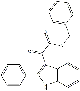 N-benzyl-2-oxo-2-(2-phenyl-1H-indol-3-yl)acetamide 구조식 이미지